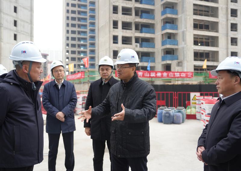 2024年12月26日，湖南省委常委、岳陽市委書記謝衛(wèi)江到四化建南區(qū)改造項目九禧府樓盤調(diào)研